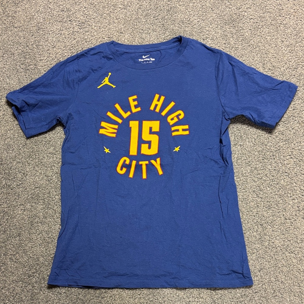 Kids Nike Blue Mile High City Tee with Yellow Accents size L